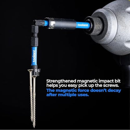 toolant 2” Impact Torx Bits 10pack (T20), 1/4” Hex-Shank S2 Steel Screwdriving Star Bit, CNC Machined Tips Magnetic Power Bits, with Storage Box - size: T20(2"*10pcs)