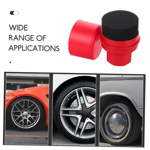 Amosfun Car Tire Shine Sponge Brush High Density Wax Applicator Pad Set for Auto Detailing Handheld Polishing Tool for Tire Cleaning