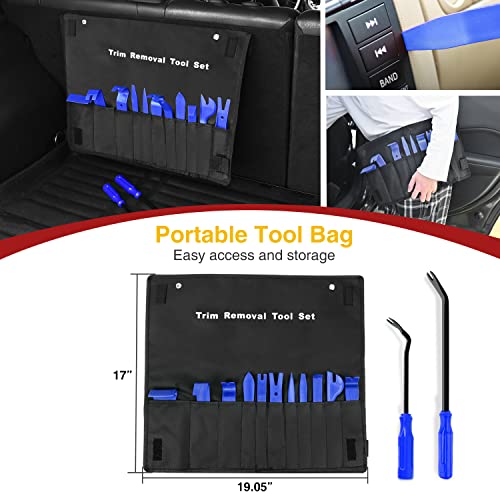 GOOACC 13PCS Nylon Trim Removal Tool Set for Bumper Fastener Rivet Clips Car Clip Panel Audio Video Dashboard Dismantle Blue - color: Blue, size: 13Pcs