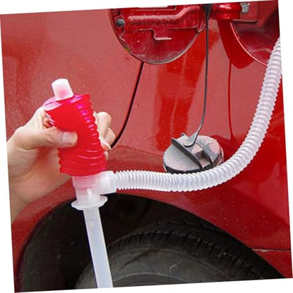 Levemolo Manual Oil Pump Kit 2 Siphon Hoses for Gasoline Oil Change Accessories Hand Siphon Pump for Car Fuel Transfer Sucker Pumping Pipe for Garage Maintenance