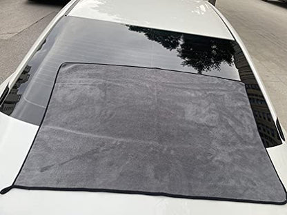 Large Microfiber Drying Towel for Car, Great Thick Soft Plush Towels, 36 x 24inches 800GSM Thickness, Quality, Washable, Absorbency No Scratch Lint Free Drying Towel (36 x 24inches,Grey-Yellow,1pack) - color: 36 X 24inches,grey-yellow,1pack