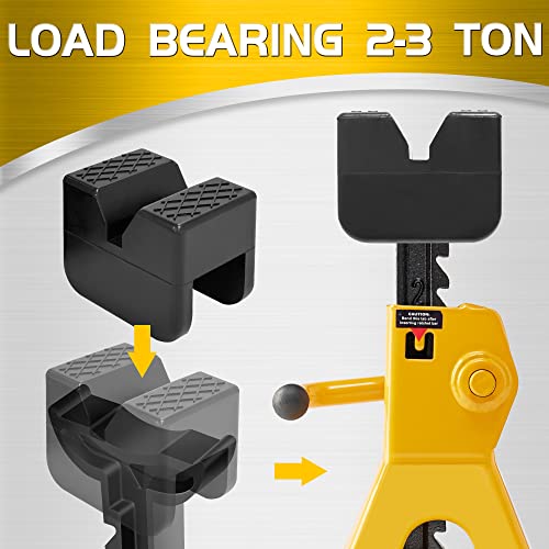 TONDA Jack Stand Pads, Universal Rubber Jack Pad Adapter, Rail Pinch welds Protector, 4 Pack - color: 4 PACK