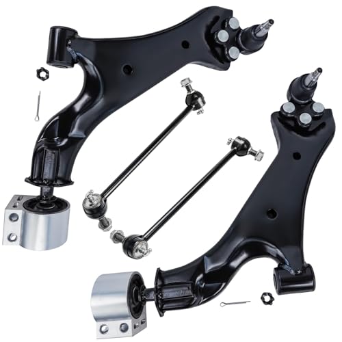 Detroit Axle - 4pc Front End Control Arms Kit for 10-17 Chevrolet Equinox GMC Terrain, 2 Lower Control Arms w/Ball Joint 2 Sway Bars 2010 2011 2012 2013 2014 2015 2016 2017 Replacement - size: 4CS48200/4PC