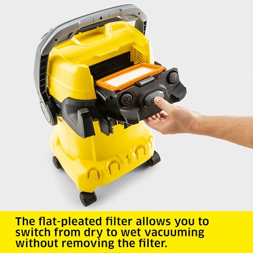 KÄRCHER Shop Vacuum WD 5 P, 6.6 Gal, 6.0 Peak HP, 33 ft Reach, Wet Dry Vacuum Cleaner, Heavy Duty, Blower Function, Crevice Tool, Floor Nozzle, Great for DIY Projects and Workshops - style: WD 5/P