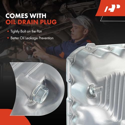 A-Premium Engine Oil Pan Sump with Drain Plug Compatible with Honda Accord 1998-2002, Odyssey 1999-2004 & Acura CL 1997-1999, TL 1999-2001, Replaces 11200-P8A-A00, 11200-P8F-A00