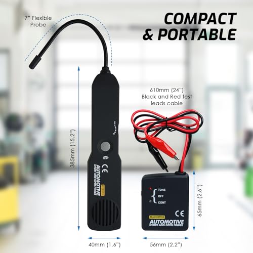 Automotive Circuit Tester, Car Repair Cable Circuit Wire Tracers Analyzer Short Open Finder Fault Tester Electrical Checker Detector Probe DC 6-42V Car Diagnostic Tool