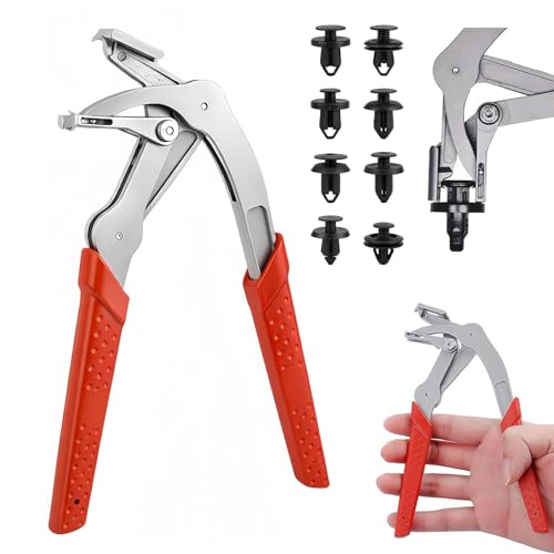 Car Clip Pliers & Trim Removal Tool,Automotive Clip Removal Tool for Plastic Fasteners,Professional Multi-Functional Panel Removal Pliers for Push Pin & Door Trim Disassembly Without Damage