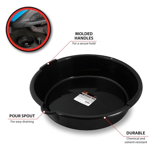Performance Tool W4070 Drain Pan, 7 Quart Capacity - style: 1.75 Gallon Plastic Oil Drain Pan