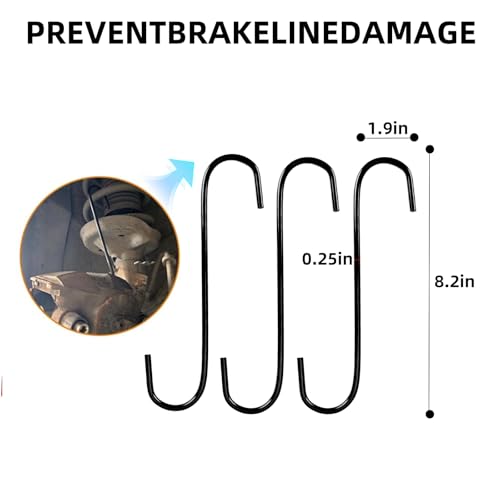 Brake Caliper Compression Tool Kit with 4 Hooks & Steel Plates - 360° Swing Ratchet for Single/Twin/Quad Piston Calipers Heavy-Duty Brake Pad Spreader Car Repair Tool