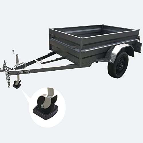 LEORAY Jack Wheel Chock, Reinforced Rubber Jack Caster Wheel Dock for Caravans and Trailers (Dual Wheel) - size: Dual Wheel