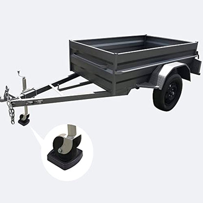 LEORAY Jack Wheel Chock, Reinforced Rubber Jack Caster Wheel Dock for Caravans and Trailers (Dual Wheel) - size: Dual Wheel