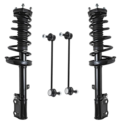 Detroit Axle - FWD Rear 4pc Struts Sway Bars for 09-12 Toyota Venza, 2 Struts & Coil Spring 2 Sway Bars 2009 2010 2011 2012 Replacement Suspension Kit - size: 4QS47119/ sway kit