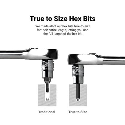 Capri Tools 6 mm Hex Bit Socket, 3/8-Inch Drive, Metric - size: 6 mm, 3/8-Inch Drive
