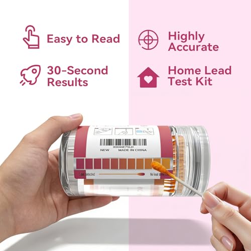 AssuTest Lead Test Kit: 30 High-Sensitivity Lead Test Swabs for Dishes Paint Ceramics Toys Jewelry Metal Wood & All Surfaces Results in 30 Seconds Reliable Lead Testing Solution - size: 30Pcs