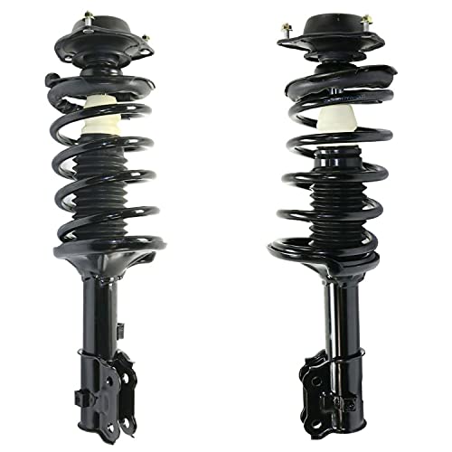 Detroit Axle - Pair Front Struts for Hyundai Accent 2000-2005, 2 Ready Struts w/Coil Spring Assembly 2001 2002 2003 2004 Replacement Suspension Quick Install Ready Struts Shocks Assembly - size: 171400_171401/PAIR