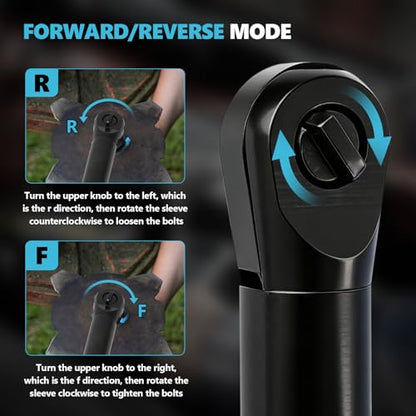 2026 Upgraded Brushless 3/8" Cordless Ratchet Wrench Compatible with Ma-kita 18V Batteries (No Battery), 60 ft-lbs Max Torque, Variable Speed, LED Light for Auto, Home & Workshop