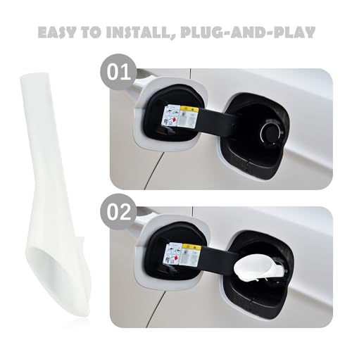2PCS Capless Gas Tank Funnel Replacement OEM#8U5A-17B068-EB 1782177 1833948 2050651,Practical Funnels for Automotive Use Compatible with Ford,Fuel Funnel & Gas Funnels for Cars
