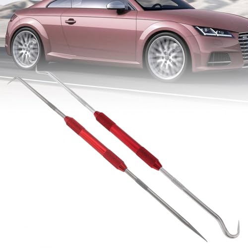 2PCS Hook and Pick Set Puller, Remover Rolling Flower Handle Multi Angle Hook Pick Tool Set for Remove the Small Fuse, Gasket, Spring, O Ring