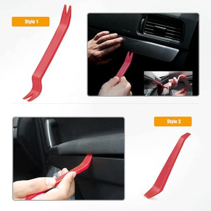 GOOACC Auto Trim Removal Tool Kit No-Scratch Tool Kit for Car Audio Dash Window Molding-4PCS (Red) - color: Red, size: 4PCS Trim Removal Tool
