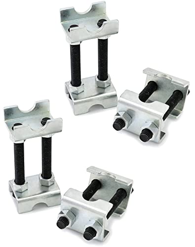 QWORK 2-Way Adjustable Spring Spacer, Spreads or Compresses Coil Springs, 4 Pack Mini Coil Spring Compressor Strut Shock Absorber - size: 4 Pack