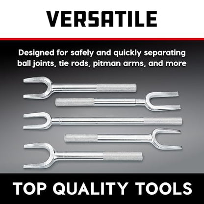Powerbuilt Tie Rod and Ball Joint Separator Kit, Ford and GM Vehicles, Pitman Arms, Cars, Light Duty Pickup Trucks - 648630 - size: 5 Piece, Tie Rod and Ball Joint Separator