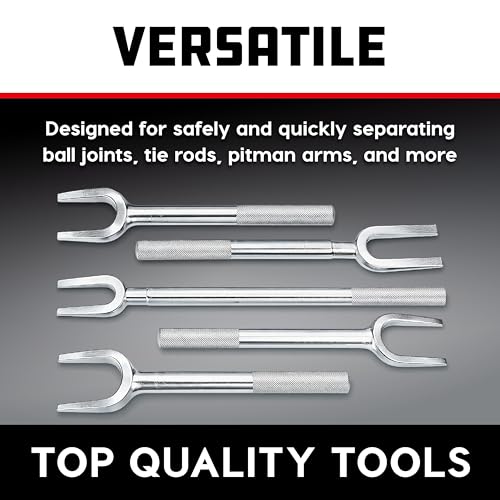 Powerbuilt Tie Rod and Ball Joint Separator Kit, Ford and GM Vehicles, Pitman Arms, Cars, Light Duty Pickup Trucks - 648630 - size: 5 Piece, Tie Rod and Ball Joint Separator