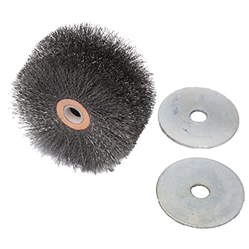 Texture Brush Kit for Cleaning Buffed Inner Liner Surfaces Prior to Tire Patch Installation, Two 3" Brushes and Two 55mm Flat washers