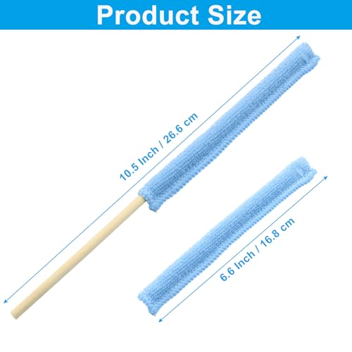 24 Pcs Microfiber Detail Duster Sticks | Mini Duster Crevice Cleaning Tool Kit, For Car Air Vents, Home Blinds, Fans, Windows, Small Spaces, Gap Dust Cleaner