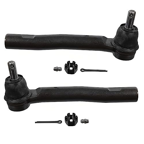 Detroit Axle - AWD 3.5L Front Steering Knuckles & Wheel Hub Bearings Outer Tie Rod Ends Replacement for 2008-2013 Toyota Highlander - 4pc Set - size: 4SU50518/Kit