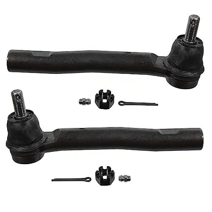 Detroit Axle - AWD 3.5L Front Steering Knuckles & Wheel Hub Bearings Outer Tie Rod Ends Replacement for 2008-2013 Toyota Highlander - 4pc Set - size: 4SU50518/Kit