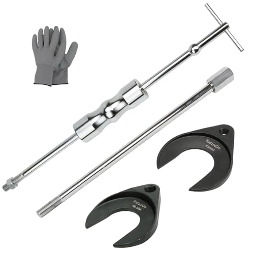 ReluxGo Inner CV Axle Puller Tool Set with 5/8"-18 Slide Hammer & Adapter Inner CV Joint Removal Tool Kit Front Wheel Drive Axle Puller Set Compatible with Taurus Sable FWDs from 1986 to 2021 - size: 2" & 2.5" CV Joint Fork