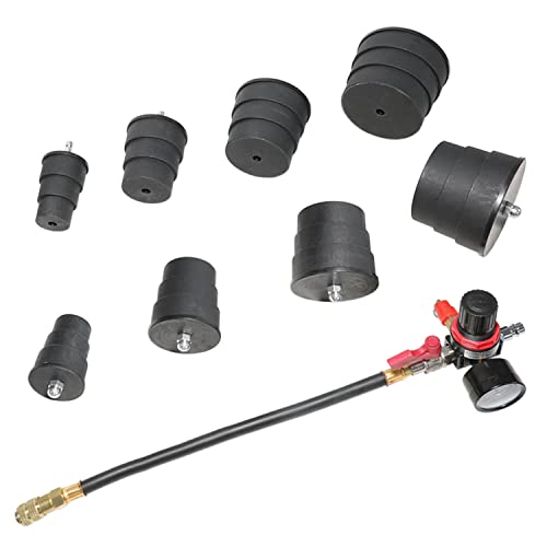 DPTOOL Turbo System Leakage Tester Turbocharger Air Pressure Guage Cooling System Intercoolers Radiators Hose Leaks Test with Regulator Manual Valve 1.38''-3.54''