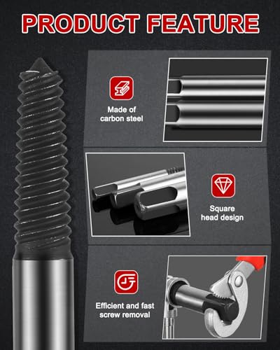 Screw Extractor, [Upgraded Version][6 Pieces] Diyife Screw Extractor Set, [Gifts for Men] Screw Stripped Screw Remover, Easy Out Damaged Screw Bolt Extractor Kit for Broken, Stuck Screws