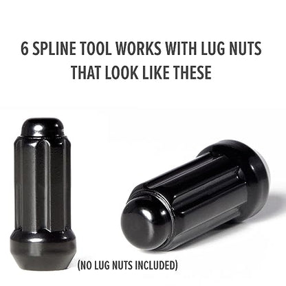 Circuit Performance Large Black 6 Point Spline Truck SUV Tool Key