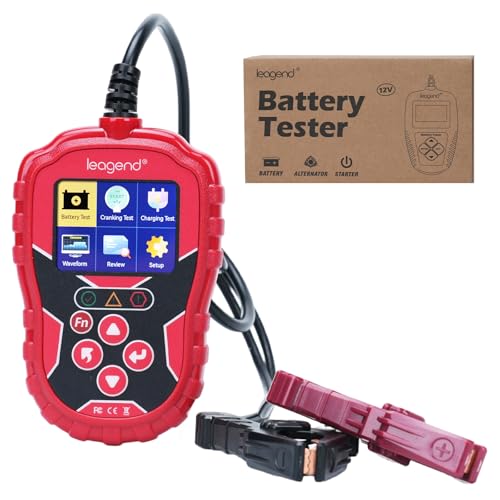 Car Battery Tester 6V/12V with 20-2000A CCA, 24V Cranking/Charging System Test, Quick Test & Multi-Standard Support, Diagnostic Tool for Trucks/Boats/RVs/Marine Vehicles