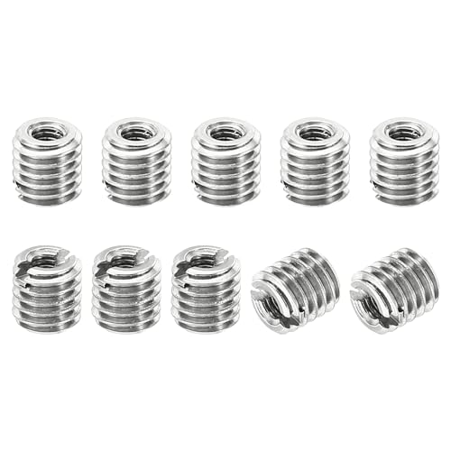 PATIKIL Thread Adapters Sleeve Reducing Nut, 10 Pcs M5x0.8 Male to M2.5x0.45 Female Repairing Insert Nut Screw Reducer Stainless Steel Fastener 5mm - size: M2.5xM5x5mm