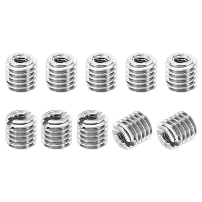 PATIKIL Thread Adapters Sleeve Reducing Nut, 10 Pcs M5x0.8 Male to M2.5x0.45 Female Repairing Insert Nut Screw Reducer Stainless Steel Fastener 5mm - size: M2.5xM5x5mm