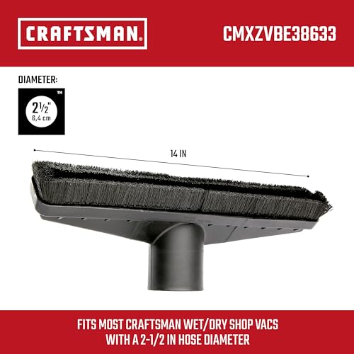 CRAFTSMAN CMXZVBE38633 2-1/2 in. Floor Brush Wet Dry Shop Vacuum Attachment - style: Floor Brush
