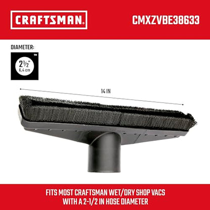 CRAFTSMAN CMXZVBE38633 2-1/2 in. Floor Brush Wet Dry Shop Vacuum Attachment - style: Floor Brush
