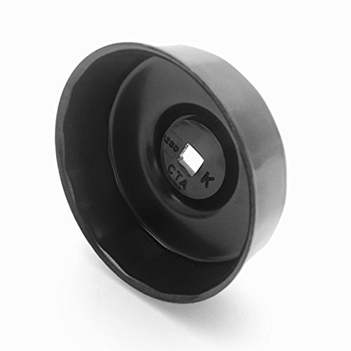 CTA Tools A260 Cap-Type Oil Filter Wrench - 82mm x 15 Flute - Professional Grade, Black Finish, Precision-Stamped, Deep-Reach, 3/8-Inch Drive, Oil Filter Wrench - size: 82mm x 15 Flute