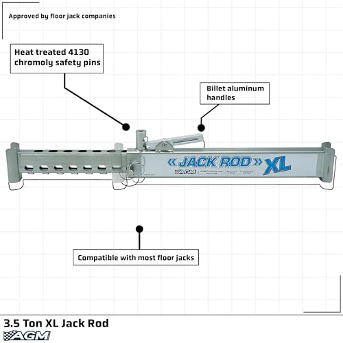 AGM Jack Rod XL Support Bar – 3.5 Ton Locking Bar | Jack support bar, XL design, 24-inch travel, pickup truck and SUV compatible - size: 3.5 Ton XL