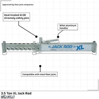 AGM Jack Rod XL Support Bar – 3.5 Ton Locking Bar | Jack support bar, XL design, 24-inch travel, pickup truck and SUV compatible - size: 3.5 Ton XL
