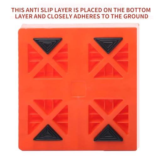 Homeon Wheels 10 Packs Rv Camper Leveling Blocks, Chocks Anti-Slip Pads Design Include One Wheel Chock and Carrying Bag for Camper Travel Trailer - color: Black+Red