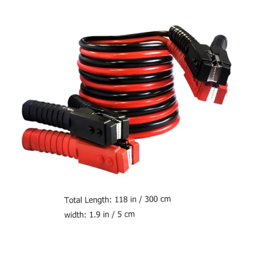 Heavy Duty 2500a Jumper Cable with Pvc Insulation, Safe Use and Strong Clamping Alligator Clips, 11mm Wire Diameter Booster Cable for Car Jump Starting and Emergency Auto Battery