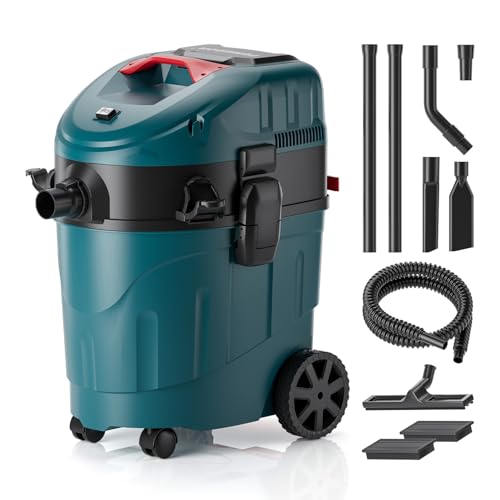 Dust Extractor Auto Clean Dual Cyclone Pre-Separator Industrial Vacuum Cleaner Prevents Filter Clogging Maintains Protects Motor Woodworking Contractor Sanding Workshop 9 Gallon