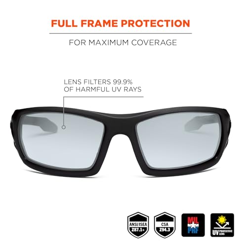 Ergodyne Skullerz ODIN Anti Fog Safety Glasses - color: In/Outdoor Lens, Matte Black Frame, size: Matte Black Frame