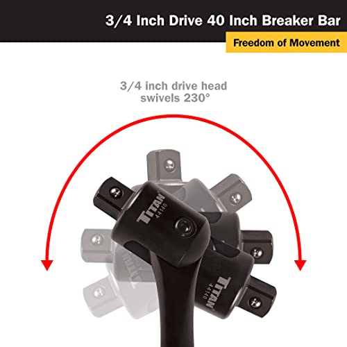 Titan 44140 3/4-Inch Drive 40-Inch Breaker Bar - size: Black Oxide 3/4" Dr x 40"