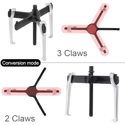 ChgImposs 8" 2 Jaw 3 Jaw Gear Puller, Adjustable Bearing Puller, Reversible Removal Tool for Internal External Pulling, Puller Tool for Removal of Pulleys Flywheels Bearings Gears - size: 8 Inch