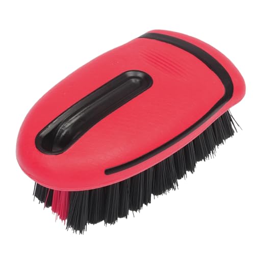 Carpet and Upholstery Cleaning Brush,Carpet Scrubber Stiff Bristle Detailing Scrub Brushes,Interior Leather Brush for Car and Home (Red) - color: Red