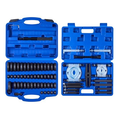 VEVOR 52pcs Custom Bushing Bearing and Seal Driver Set & 14pcs Bearing Puller Kit, 2 in 1 Bushing Bearing Driver Press Kit, Heavy Duty Removal Installation Tool Set with 49 Bushings, Separators & Jaws
